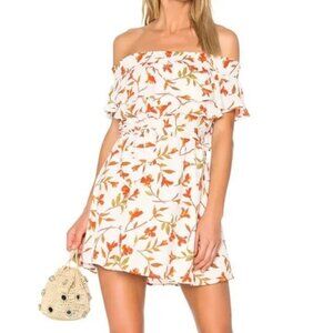LOVERS + FRIENDS | Suntime Mini Dress Floral Off the Shoulder Ruffle | Size M